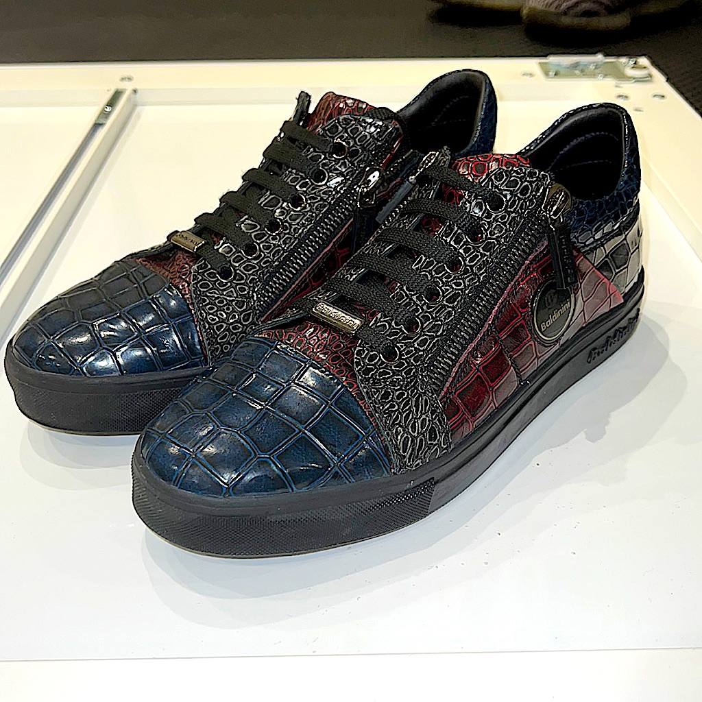 Baldini Crocodile Skin Zippered Shoes